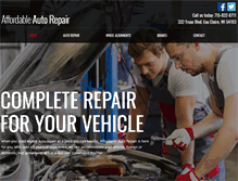 Tablet Screenshot of affordableautorepaireauclaire.com